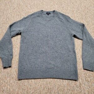 Brooks Brothers Sweater Mens Large Blue Pullover Wool Blend Lightweight Preppy